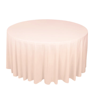 Scuba Round 120" Tablecloth Blush - Wrinkle Free & Stain Resistant Seamless Table Cover