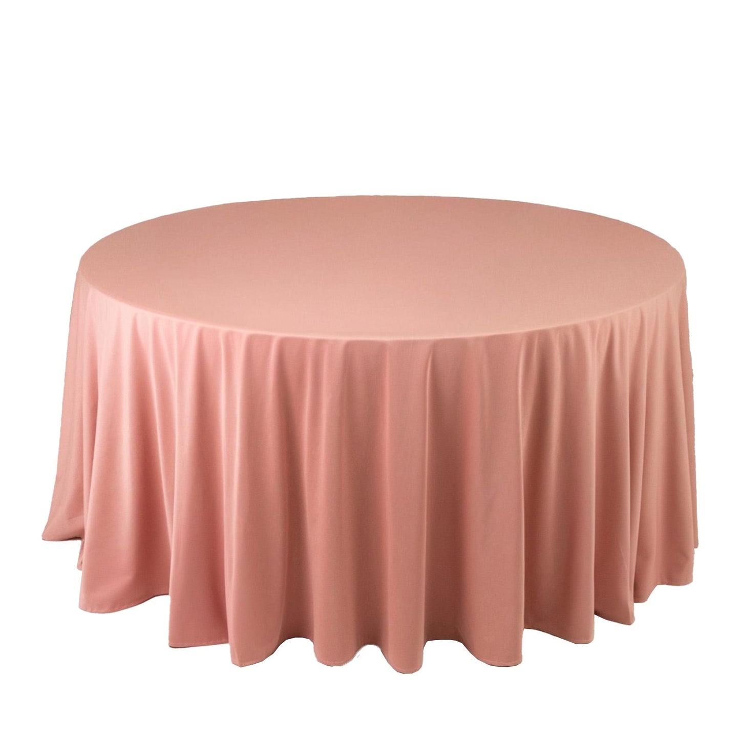 Scuba Round 120" Tablecloth Dusty Rose - Wrinkle Free & Stain Resistant Seamless Table Cover