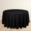 Scuba Round 120" Tablecloth Black - Wrinkle Free & Stain Resistant Seamless Table Cover for Weddings & Events