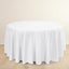 Scuba Round 120" Tablecloth White - Wrinkle Free & Stain Resistant Seamless Table Cover for Weddings & Events
