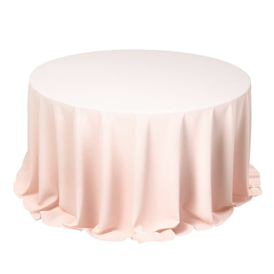 Scuba Round 132" Tablecloth Blush - Wrinkle Free & Stain Resistant Seamless Table Cover