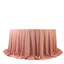 Scuba Round 132" Tablecloth Dusty Rose - Wrinkle Free & Stain Resistant Seamless Table Cover