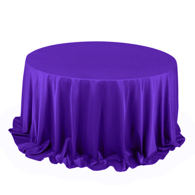 Scuba Round 132" Tablecloth Purple - Wrinkle Free & Stain Resistant Seamless Table Cover