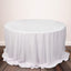 Scuba Round 132" Tablecloth White - Wrinkle Free & Stain Resistant Seamless Table Cover for Weddings & Events