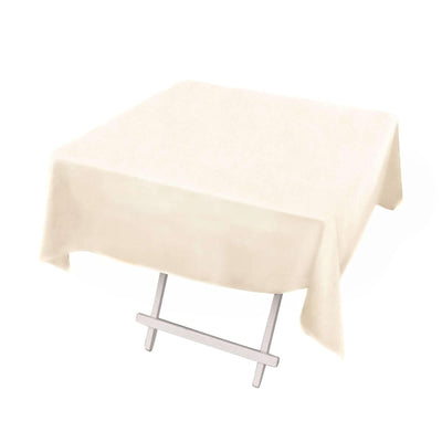 Scuba Square 54"x54" Tablecloth Beige - Wrinkle Free & Stain Resistant Table Cover