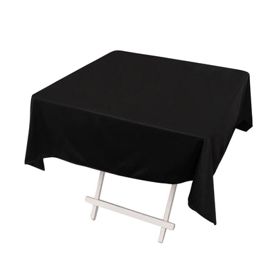 Scuba Square 54"x54" Tablecloth Black - Wrinkle Free & Stain Resistant Table Cover