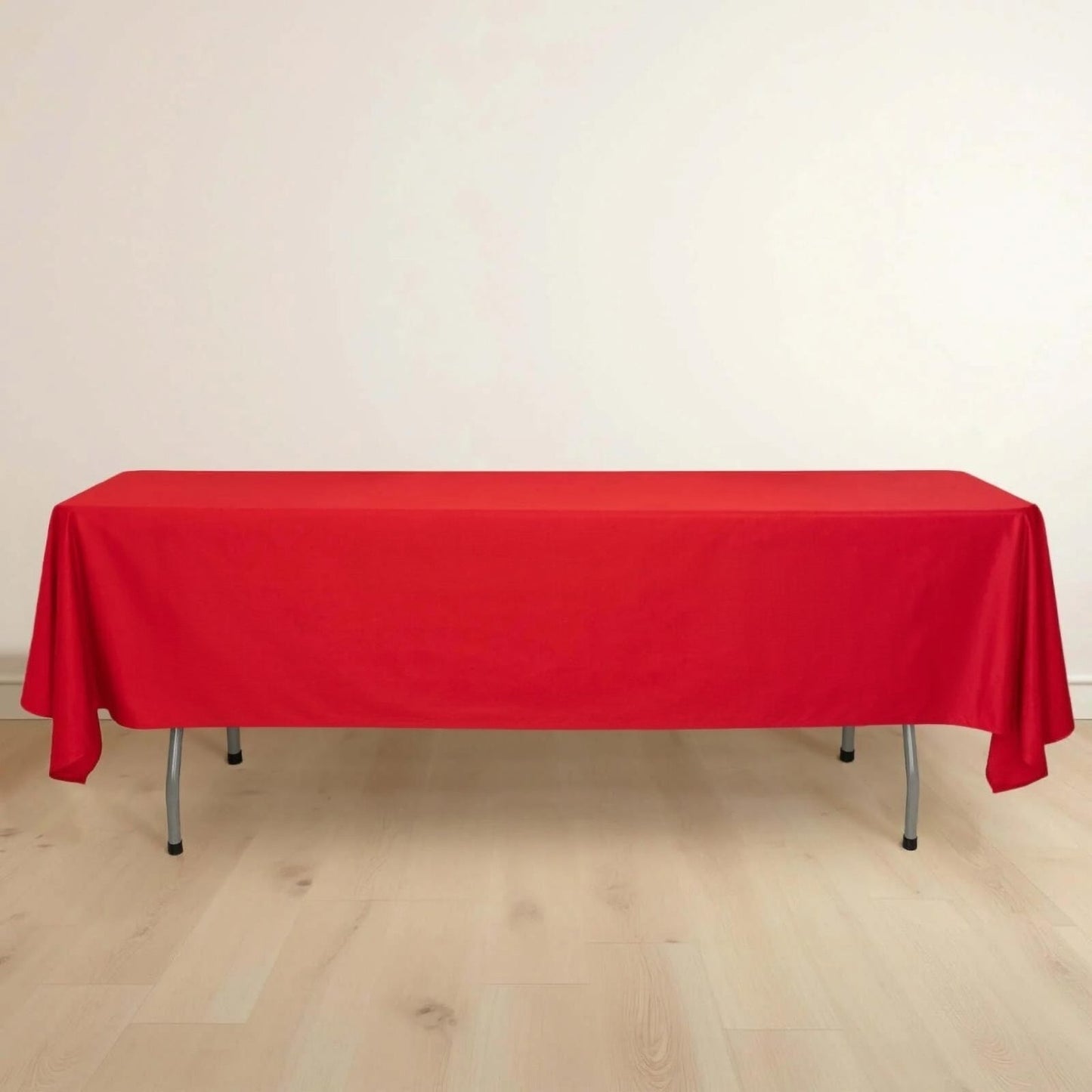Scuba Rectangular 60"x102" Tablecloth Red - Wrinkle Free & Stain Resistant Table Cover