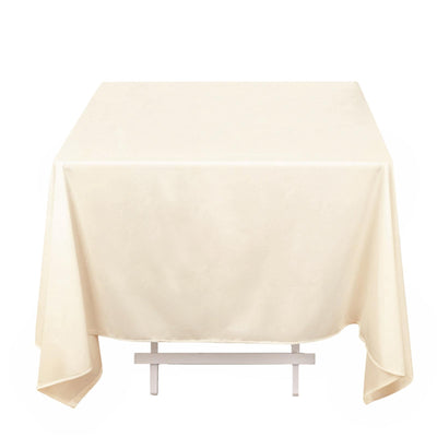 Scuba Square 70"x70" Tablecloth Beige - Wrinkle Free & Stain Resistant Table Cover