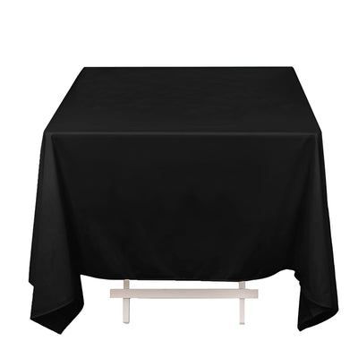 Scuba Square 70"x70" Tablecloth Black - Wrinkle Free & Stain Resistant Table Cover