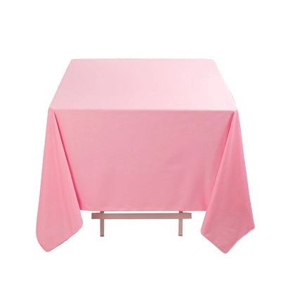 Scuba Square 70"x70" Tablecloth Pink - Wrinkle Free & Stain Resistant Table Cover
