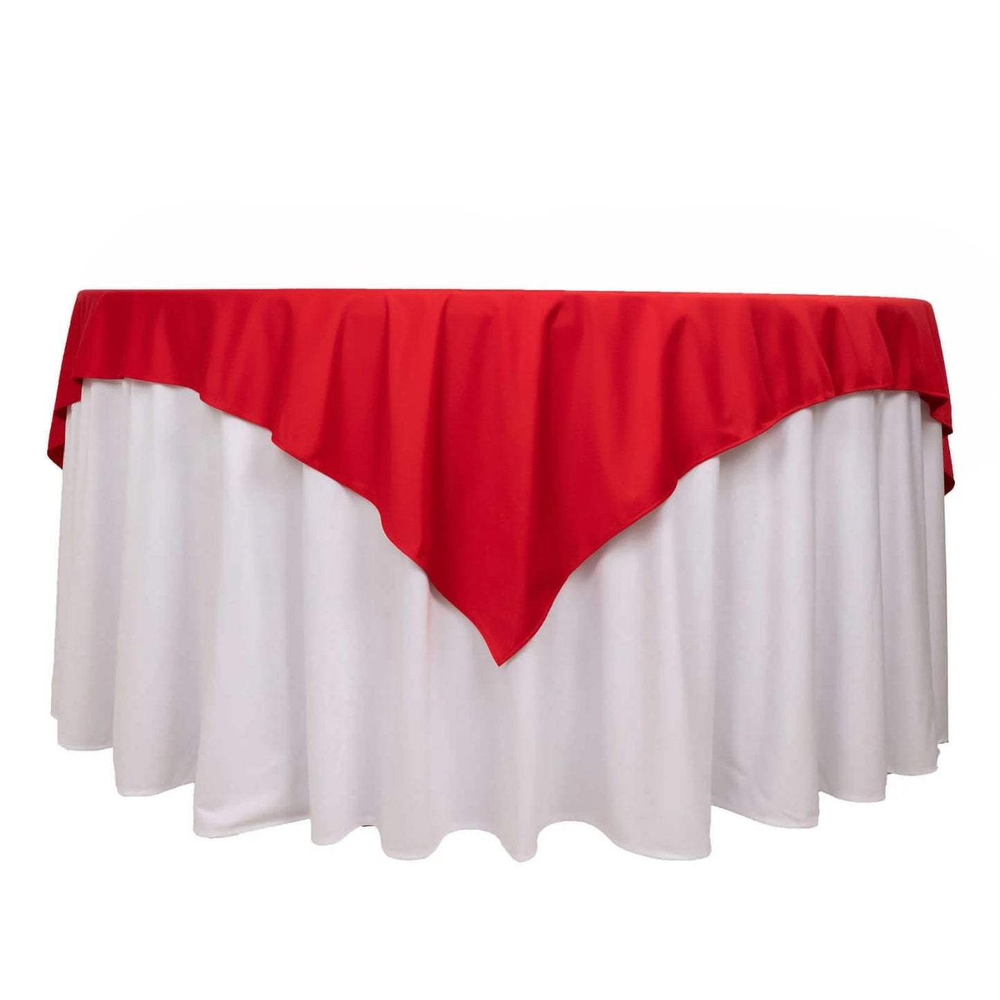 Scuba 70"x70" Table Overlay Square Tablecloth Red - Wrinkle Free & Stain Resistant Table Cover