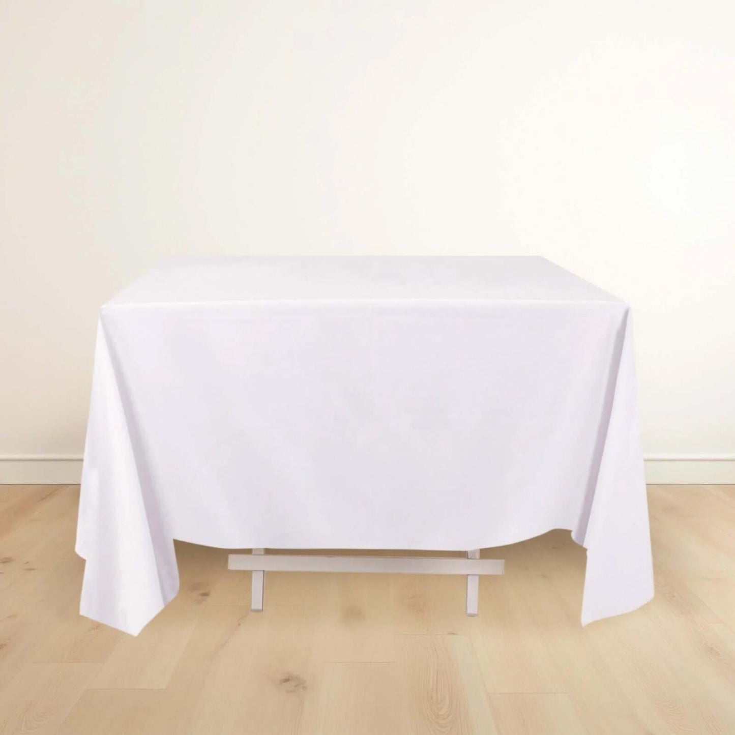 Scuba Square 70"x70" Tablecloth White - Wrinkle Free & Stain Resistant Table Cover for Weddings and Banquets