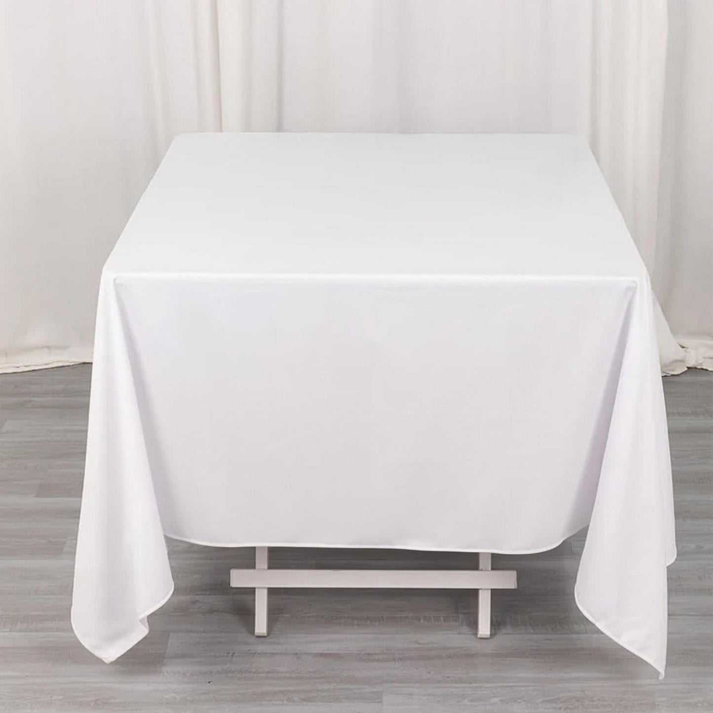 Scuba Square 70"x70" Tablecloth White - Wrinkle Free & Stain Resistant Table Cover for Weddings and Banquets