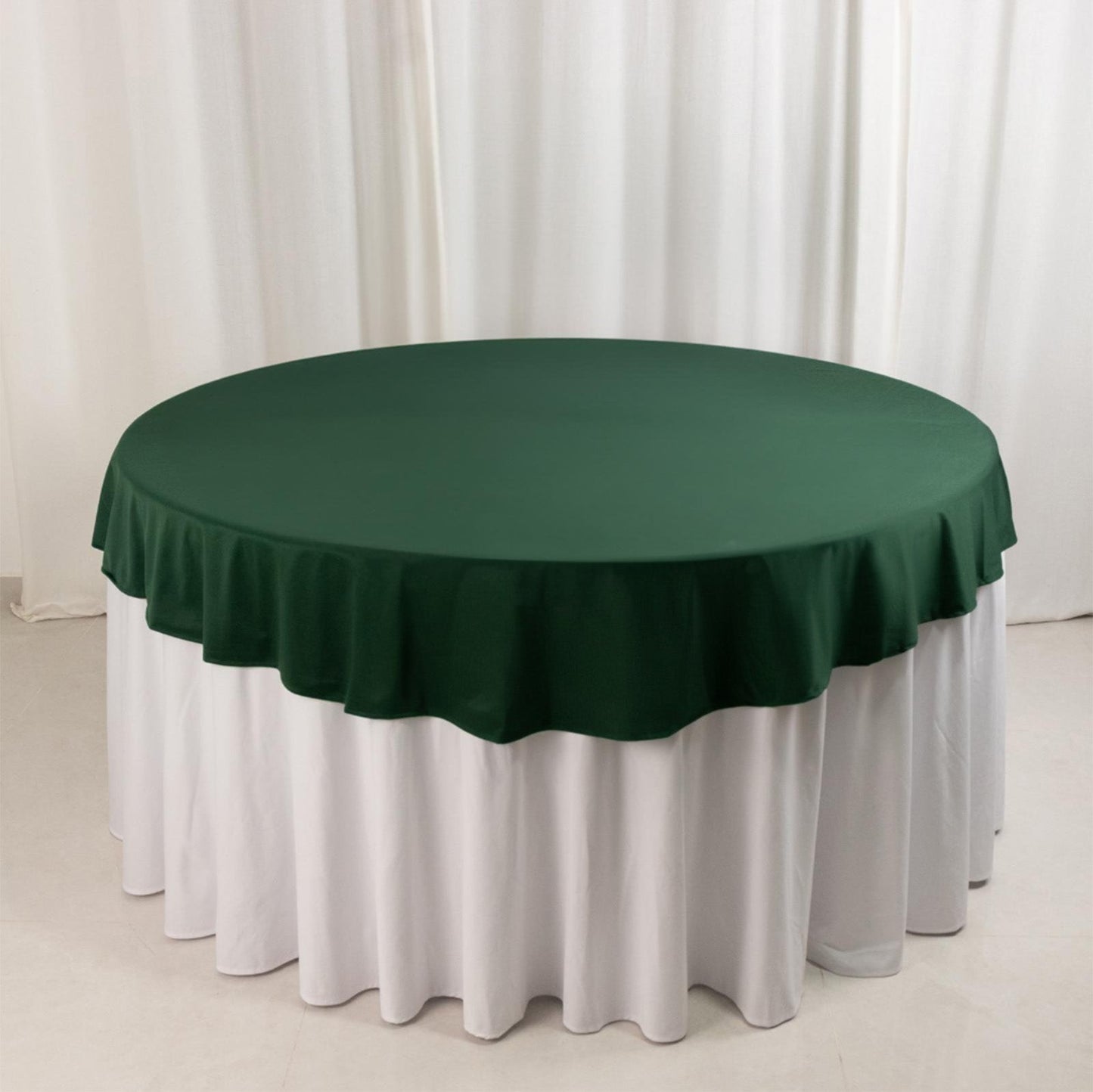 Scuba Round 70" Tablecloth Hunter Emerald Green - Wrinkle Free & Stain Resistant Table Cover