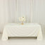 Scuba Rectangular 72"x120" Tablecloth Ivory - Wrinkle Free & Stain Resistant Table Cover