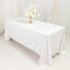 Scuba Rectangular 72"x120" Tablecloth White - Wrinkle Free & Stain Resistant Table Cover
