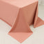 Scuba Rectangular 90"x132" Tablecloth Dusty Rose - Wrinkle Free, Stain Resistant & Seamless Table Cover