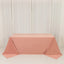 Scuba Rectangular 90"x132" Tablecloth Dusty Rose - Wrinkle Free, Stain Resistant & Seamless Table Cover