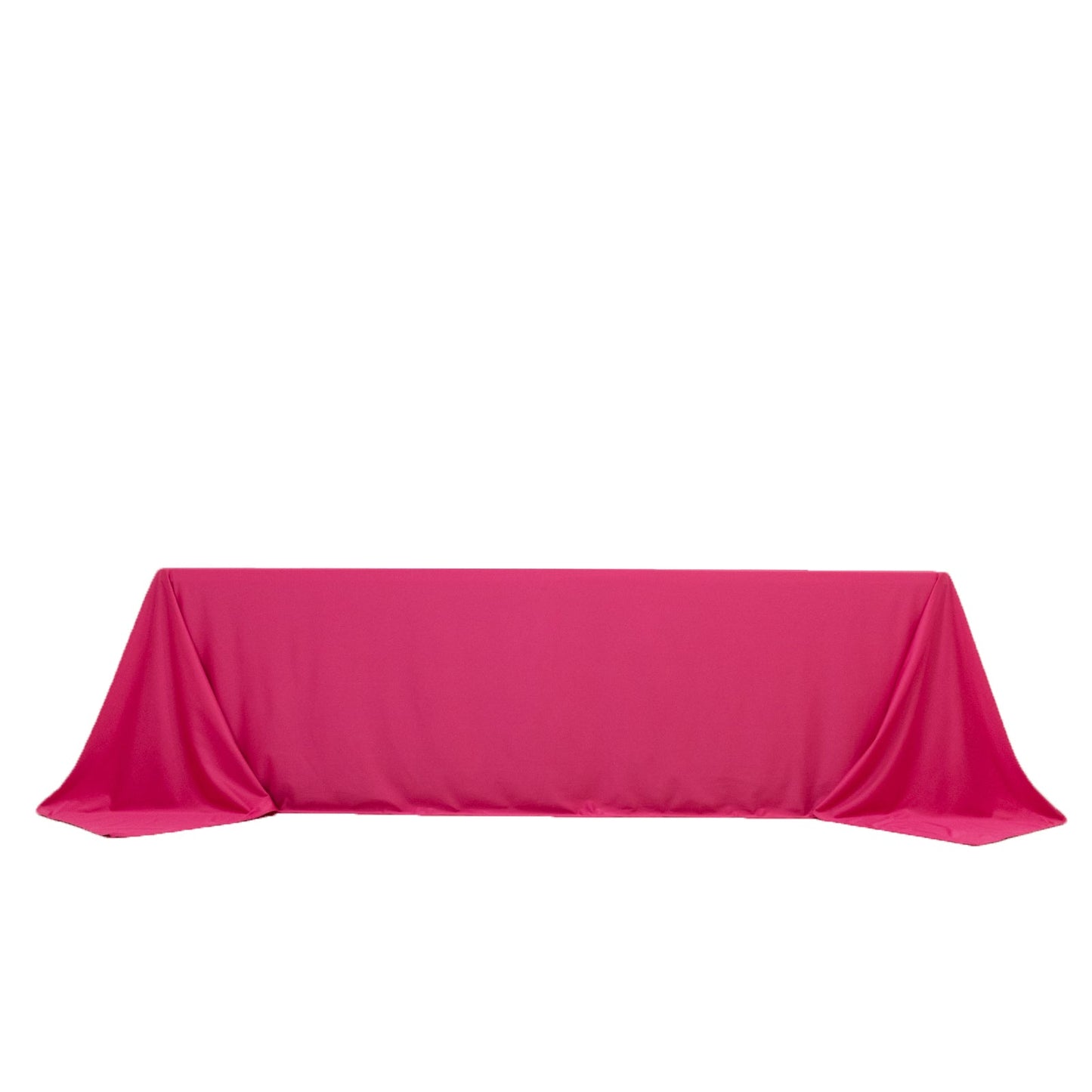 Scuba Rectangular 90"x156" Tablecloth Fuchsia - Wrinkle Free, Stain Resistant & Seamless Table Cover