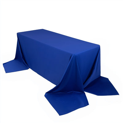 Scuba Rectangular 90"x156" Tablecloth Royal Blue - Wrinkle Free, Stain Resistant & Seamless Table Cover