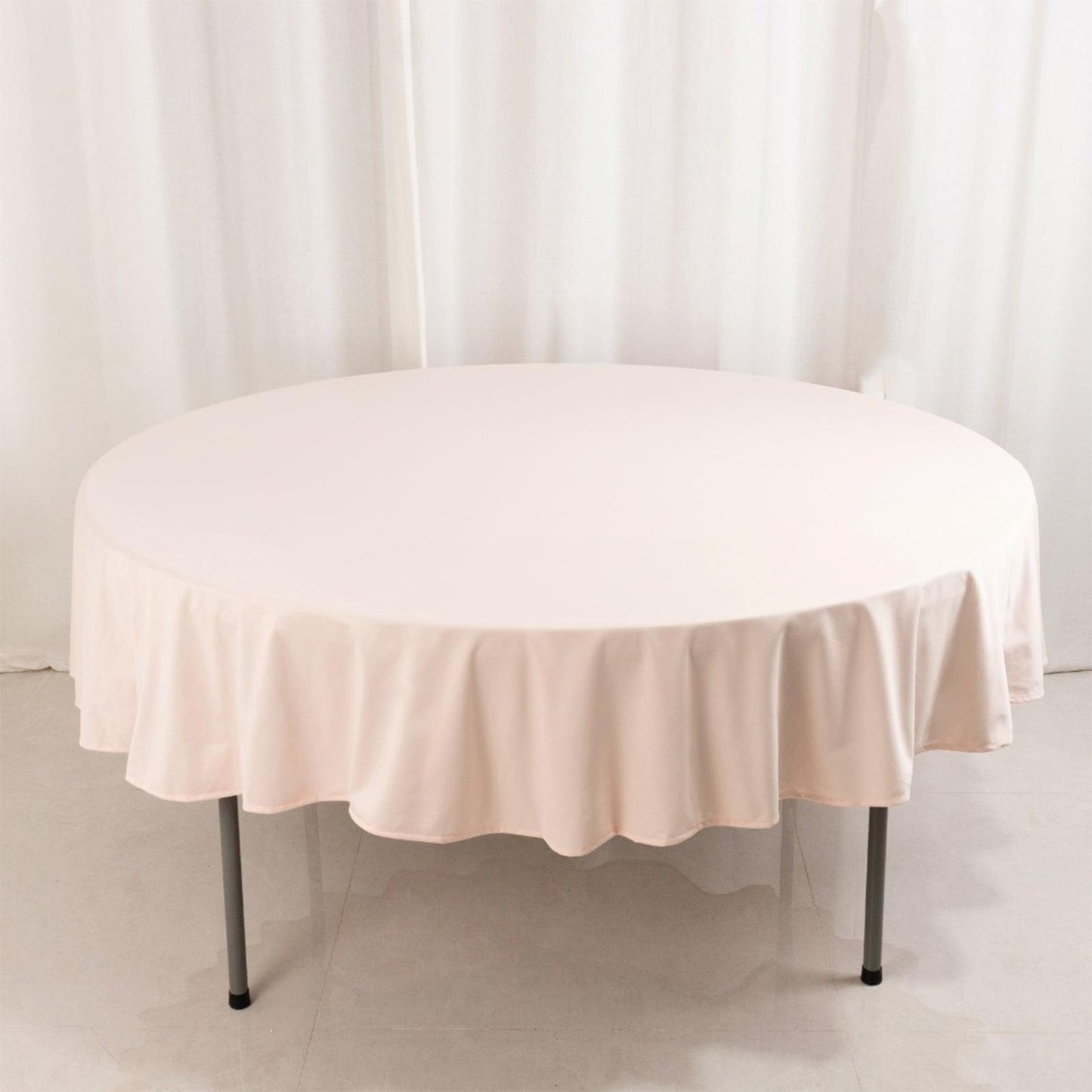 Scuba Round 90" Tablecloth Blush - Wrinkle Free & Stain Resistant Table Cover