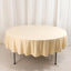 Scuba Round 90" Tablecloth Beige - Wrinkle Free & Stain Resistant Table Cover