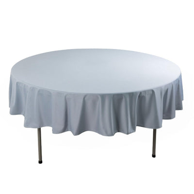 Scuba Round 90" Tablecloth Dusty Blue - Wrinkle Free & Stain Resistant Table Cover