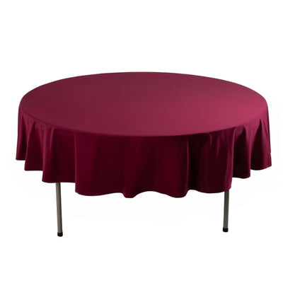 Scuba Round 90" Tablecloth Burgundy - Wrinkle Free & Stain Resistant Table Cover