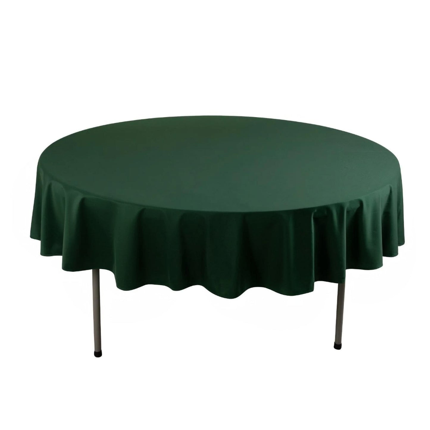Scuba Round 90" Tablecloth Hunter Emerald Green - Wrinkle Free & Stain Resistant Table Cover