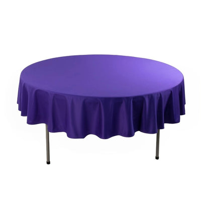 Scuba Round 90" Tablecloth Purple - Wrinkle Free & Stain Resistant Table Cover