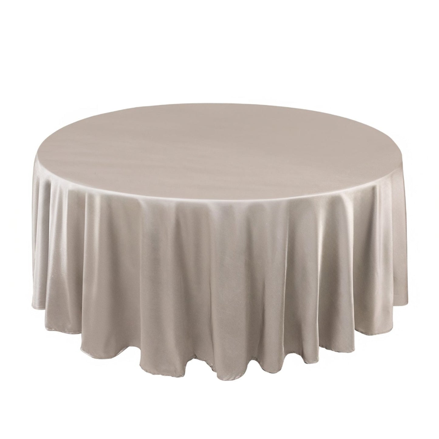 Scuba Round 108" Tablecloth Shimmering Silver - Wrinkle Free & Stain Resistant Table Cover