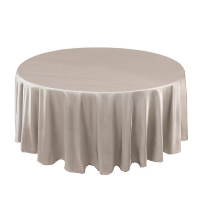 Scuba Round 108" Tablecloth Shimmering Silver - Wrinkle Free & Stain Resistant Table Cover