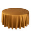Scuba Round 120" Tablecloth Shimmering Gold - Wrinkle Free, Stain Resistant & Seamless Table Cover for Weddings and Parties