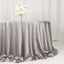 Scuba Round 132" Tablecloth Shimmering Silver - Wrinkle Free, Stain Resistant & Seamless Table Cover
