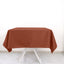 Polyester 54"x54" Table Overlay Square Tablecloth Terracotta (Rust) - Wrinkle-Resistant & Durable Table Cover