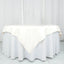 Premium Polyester 70"x70" Table Overlay Square Tablecloth Ivory 220GSM Wrinkle-Resistant Table Cover