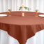 Polyester 70"x70" Table Overlay Square Tablecloth Terracotta (Rust) - Wrinkle-Resistant & Durable Table Cover