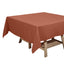 Polyester Square 70"x70" Tablecloth Terracotta (Rust) - Wrinkle-Resistant & Durable Table Cover