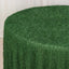 Polyester 120" Round Tablecloth Green with Shaggy Fringe Table Cover