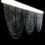 2 Pack Acrylic Crystal Beaded Curtain Valance with Polyester Rod Pocket, 23"x42" Triple Swag Diamond Cut Doorway Curtains