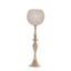 Acrylic Crystal Beaded Goblet Candle Holder Gold - Exquisite Flower Ball Centerpiece Stand for High - End Event Styling 30" - Linen Luxes
