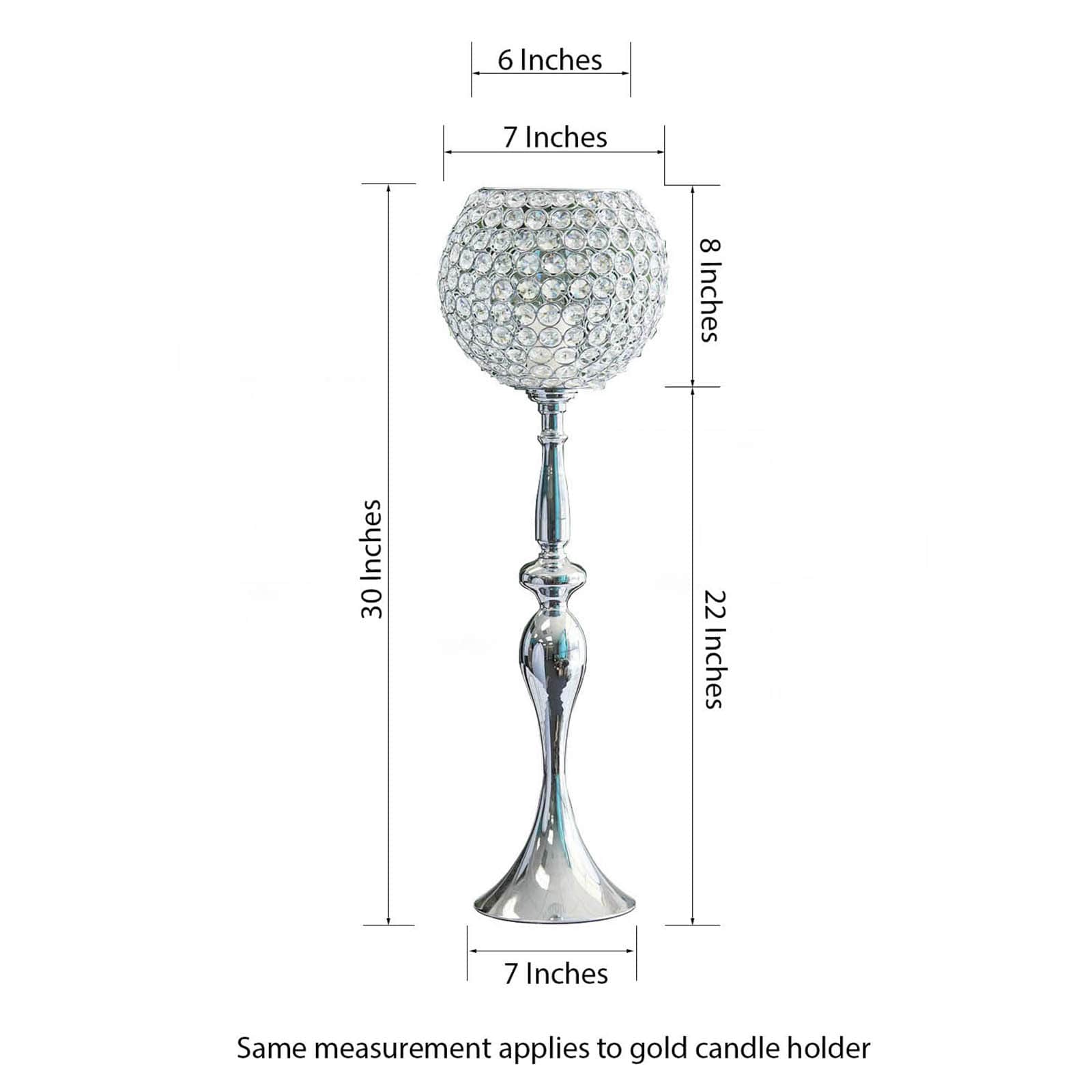 Acrylic Crystal Beaded Goblet Candle Holder Gold - Exquisite Flower Ball Centerpiece Stand for High - End Event Styling 30" - Linen Luxes