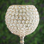 Acrylic Crystal Beaded Goblet Candle Holder Gold - Exquisite Flower Ball Centerpiece Stand for High - End Event Styling 30" - Linen Luxes