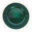 6-Pack Acrylic Round Charger Plates 13" in Hunter Emerald Green with Beaded Rim, Dinner Charger Event Tabletop Decor