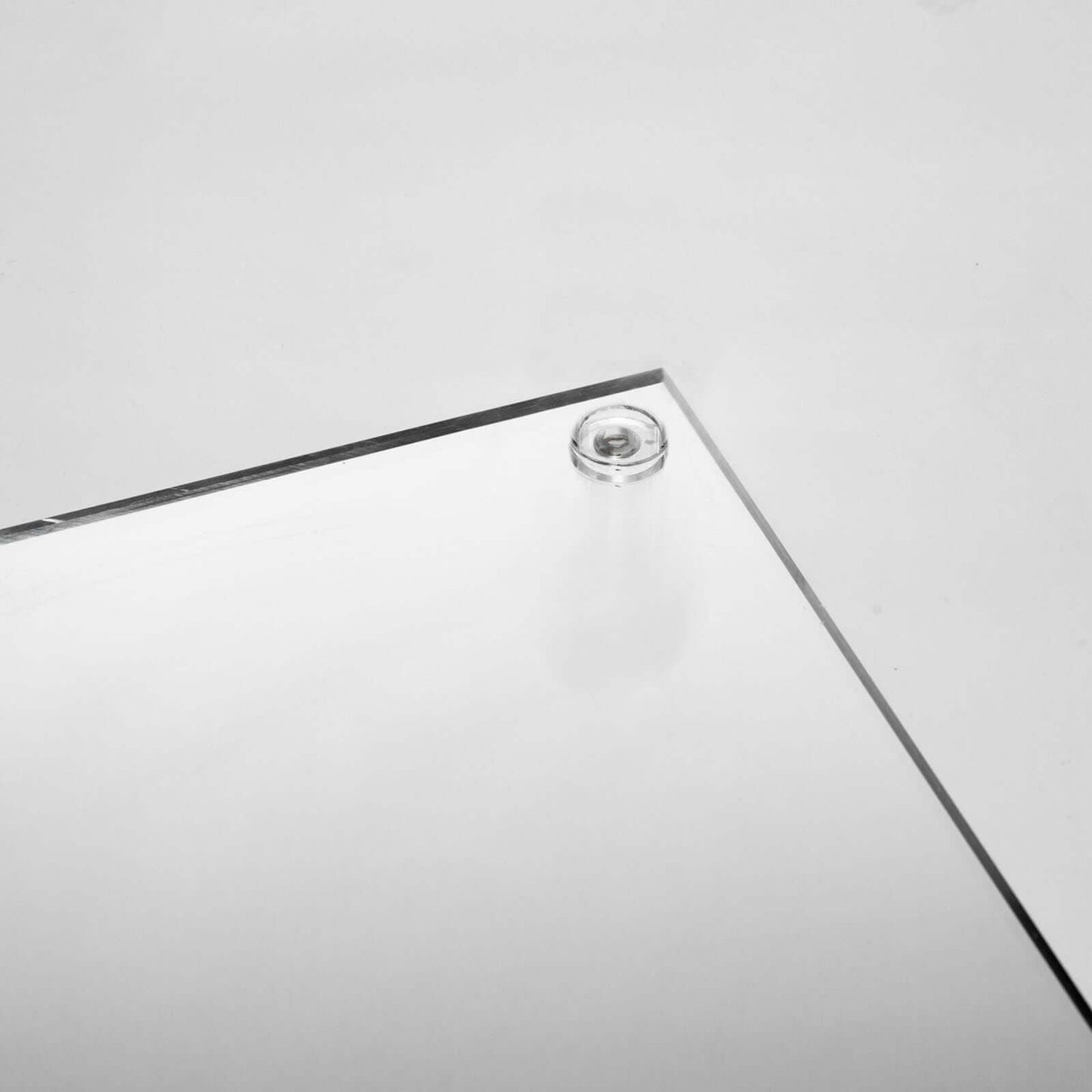 Acrylic Floor Vase Flower Stand with Square Mirror Base Clear - Durable Wedding Column Centerpiece for Events 40" - Linen Luxes