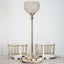 Acrylic Votive Candle Holder Crystal Goblet Design Gold - Table Centerpiece for Weddings 37" - Linen Luxes