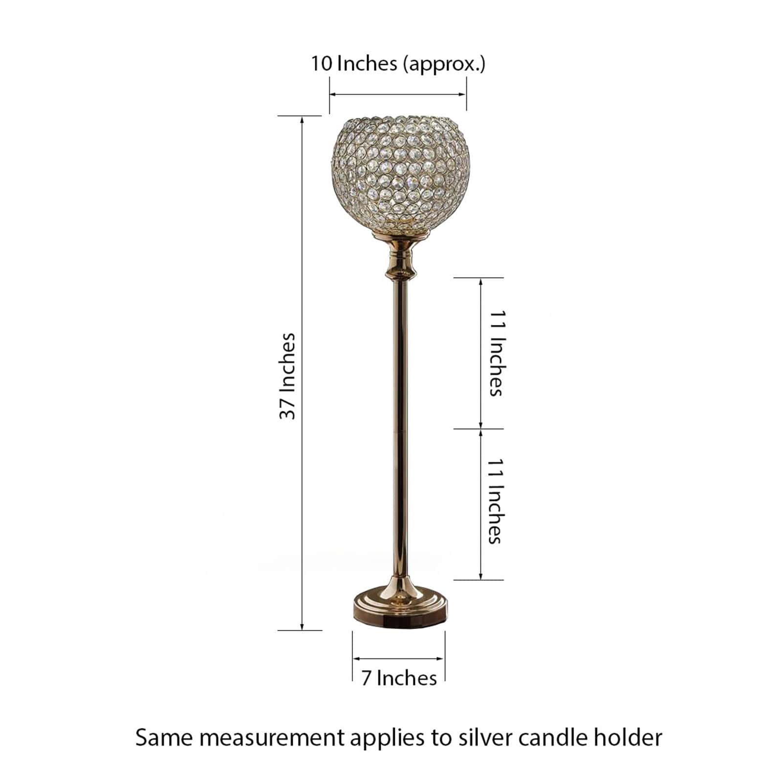 Acrylic Votive Candle Holder Crystal Goblet Design Gold - Table Centerpiece for Weddings 37" - Linen Luxes