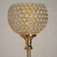 Acrylic Votive Candle Holder Crystal Goblet Design Gold - Table Centerpiece for Weddings 37" - Linen Luxes