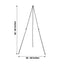 65" Black Metal Sign Holder Easel Stand, Collapsible Tripod Stand