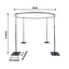 10ft Adjustable 4-Post Round Black Metal Backdrop Stand Canopy, Circular Wedding Event Arch Frame Chuppah